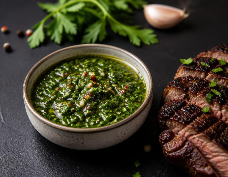 Fresh chimichurri sauce